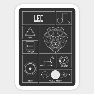 Leo Profile - Astrology Signs Sticker